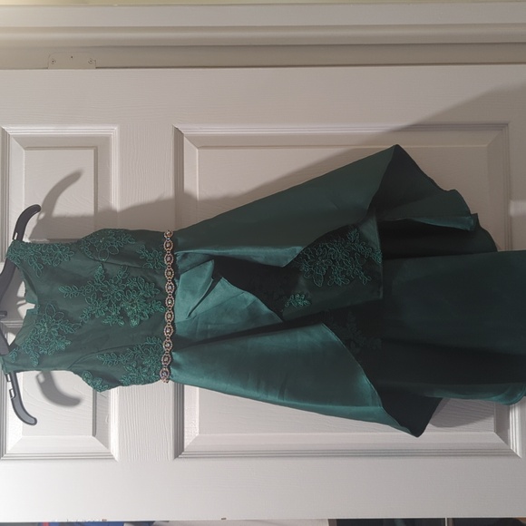 Green high low dress size 7 - Picture 2 of 7